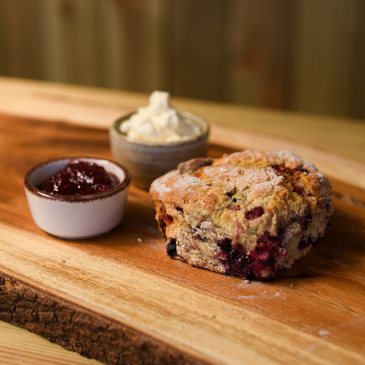 Raspberry & White Chocolate Scone
